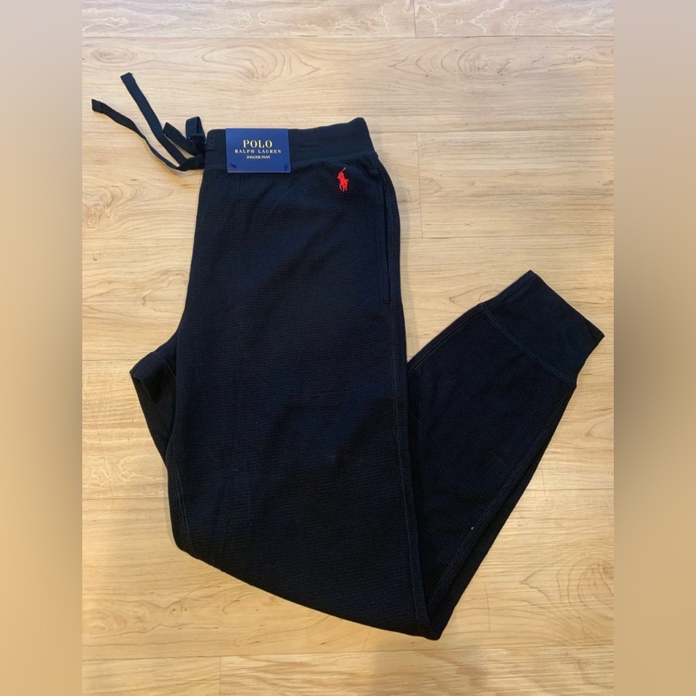 Polo Ralph Lauren Men’s Waffle-Texture Midweight Jogger Sweatpants Black M - XL